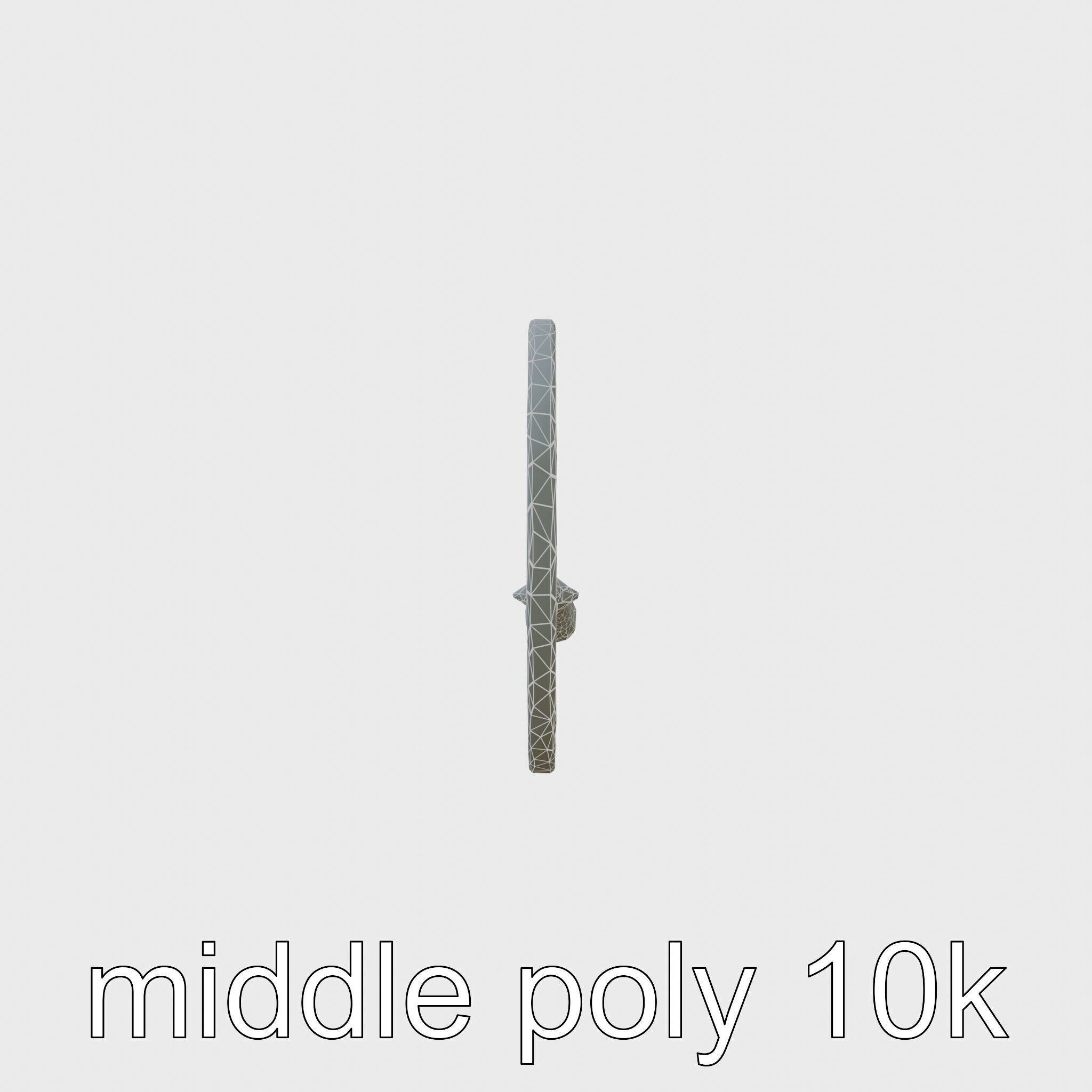 Light Aluminum Frame Badminton Racket for Fast Play Low-poly 3D model_15