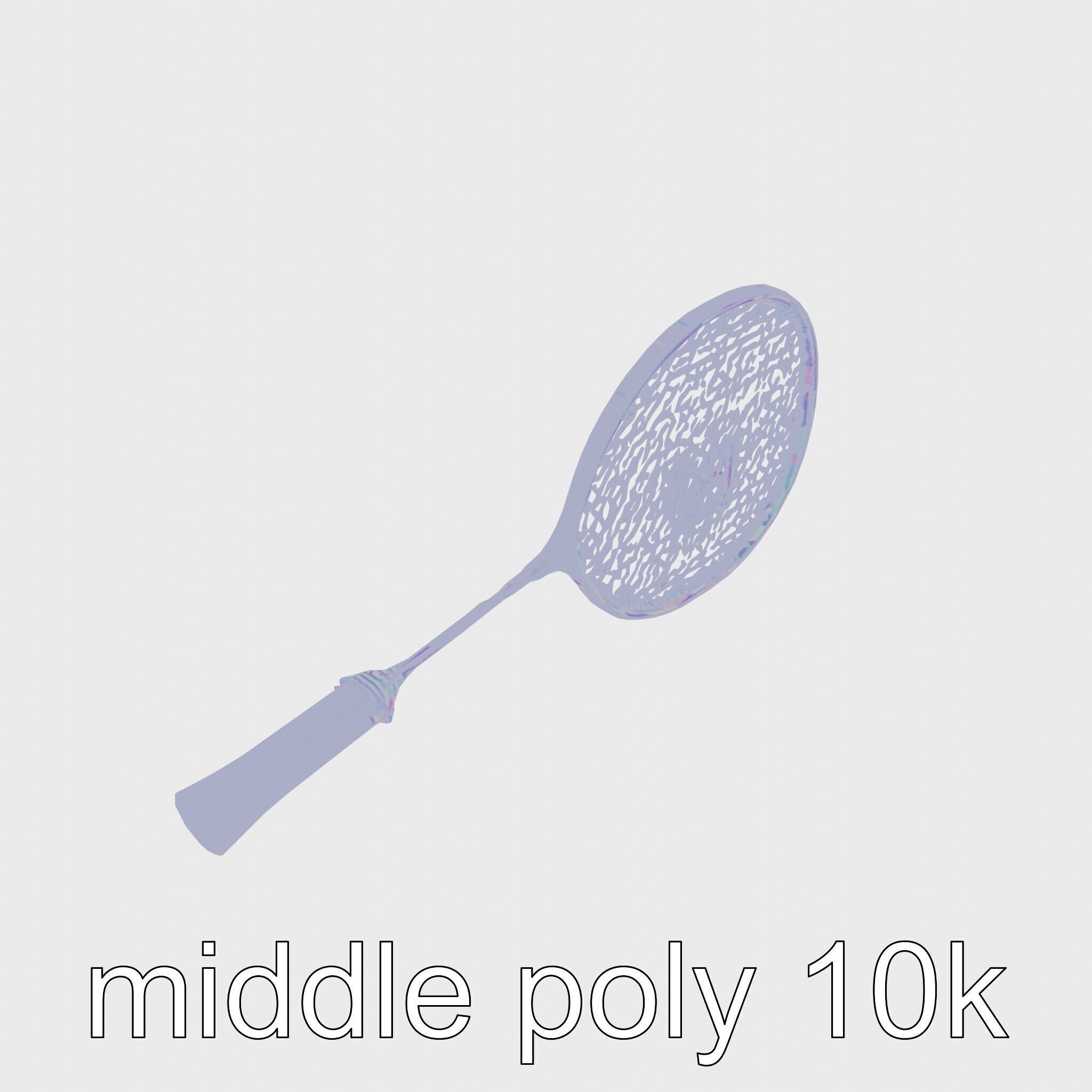 Light Aluminum Frame Badminton Racket for Fast Play Low-poly 3D model_16