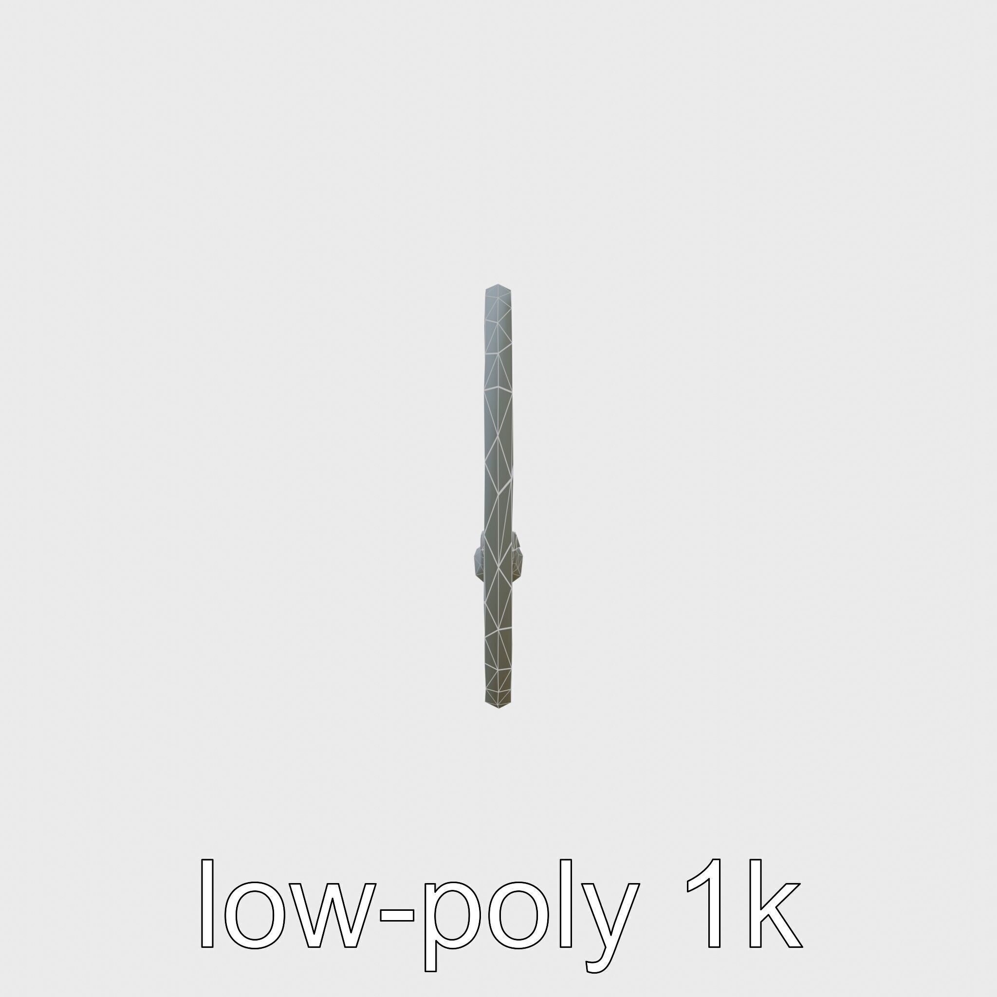 Light Aluminum Frame Badminton Racket for Fast Play Low-poly 3D model_10