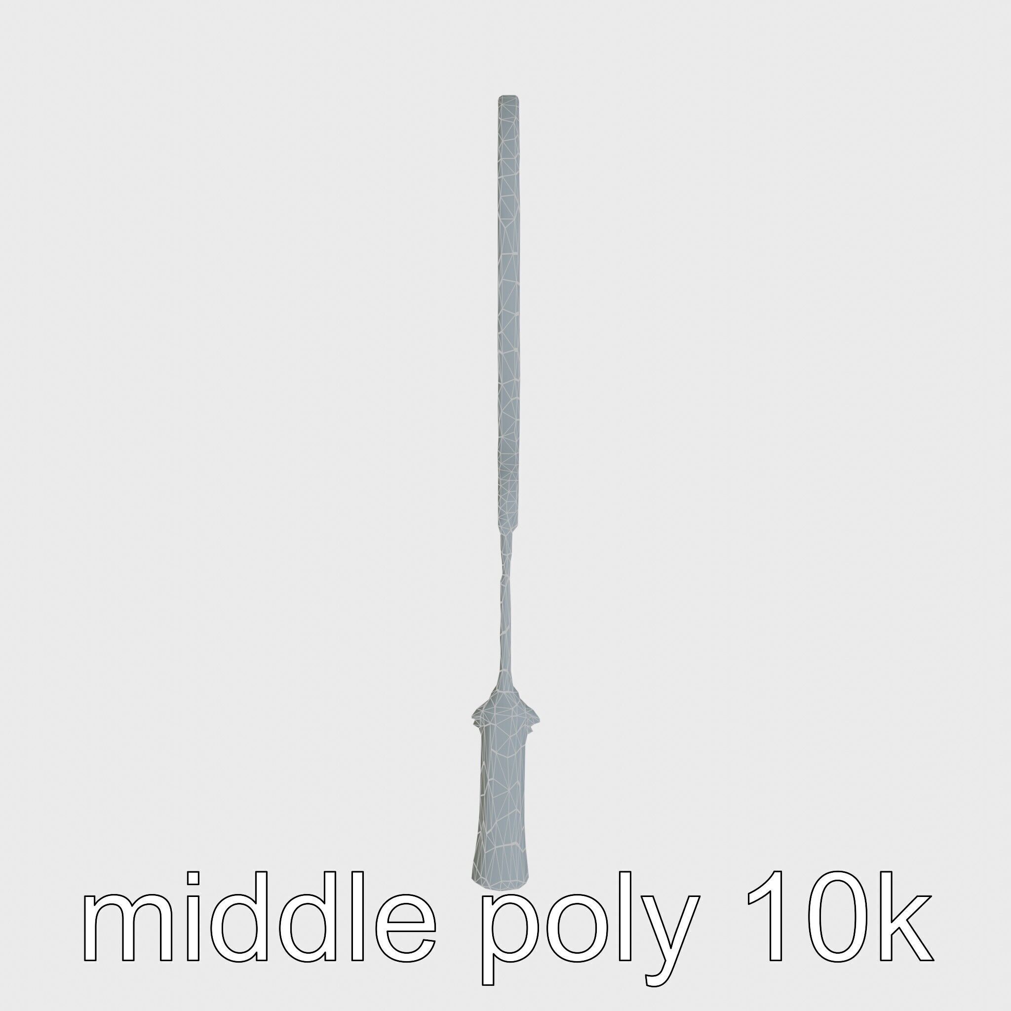 Light Aluminum Frame Badminton Racket for Fast Play Low-poly 3D model_30