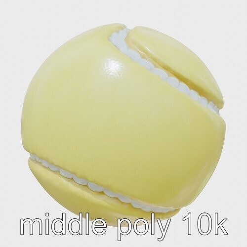 Durable Tennis Ball Model for High-Intensity Training Low-poly 3D model