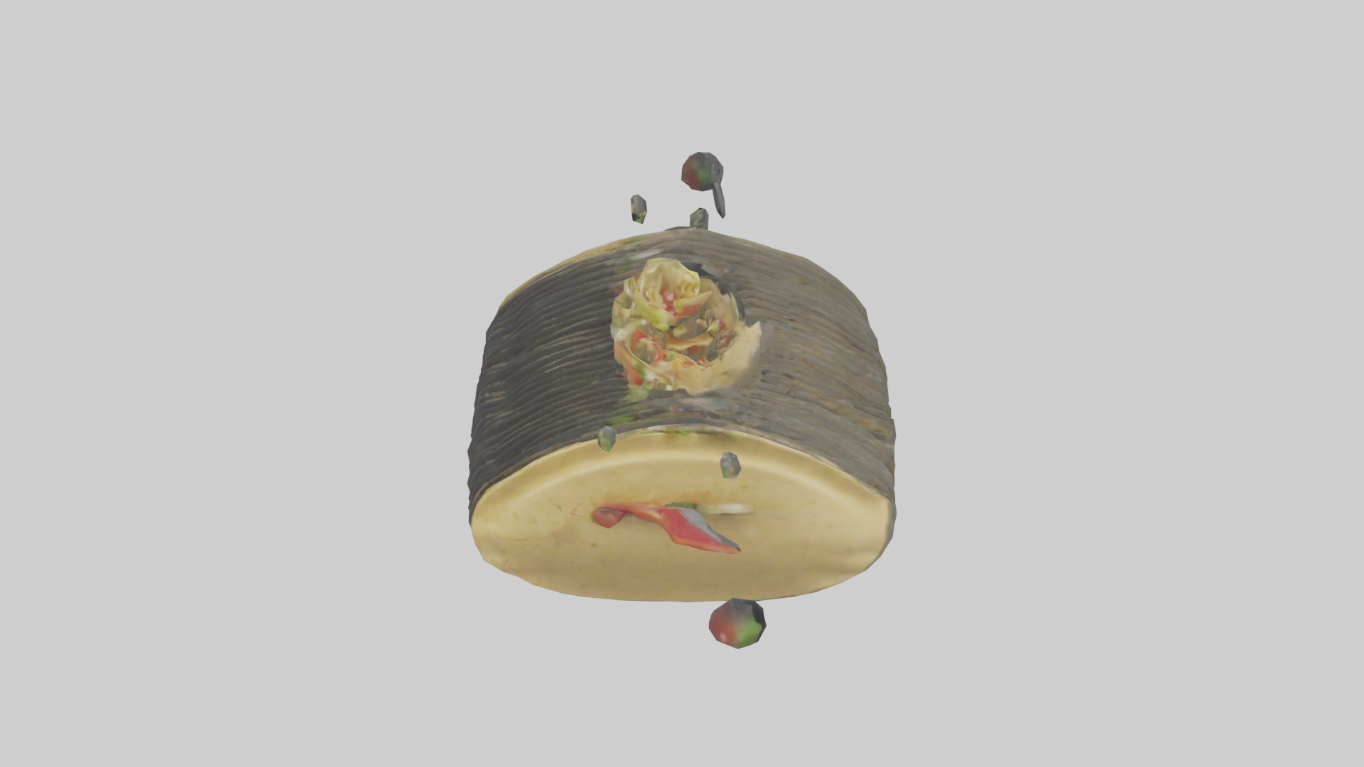 Hard shell taco model Low-poly 3D model_18