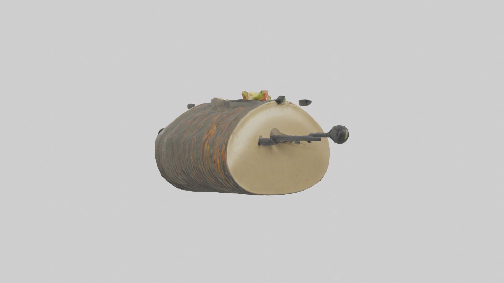 Hard shell taco model Low-poly 3D model_8