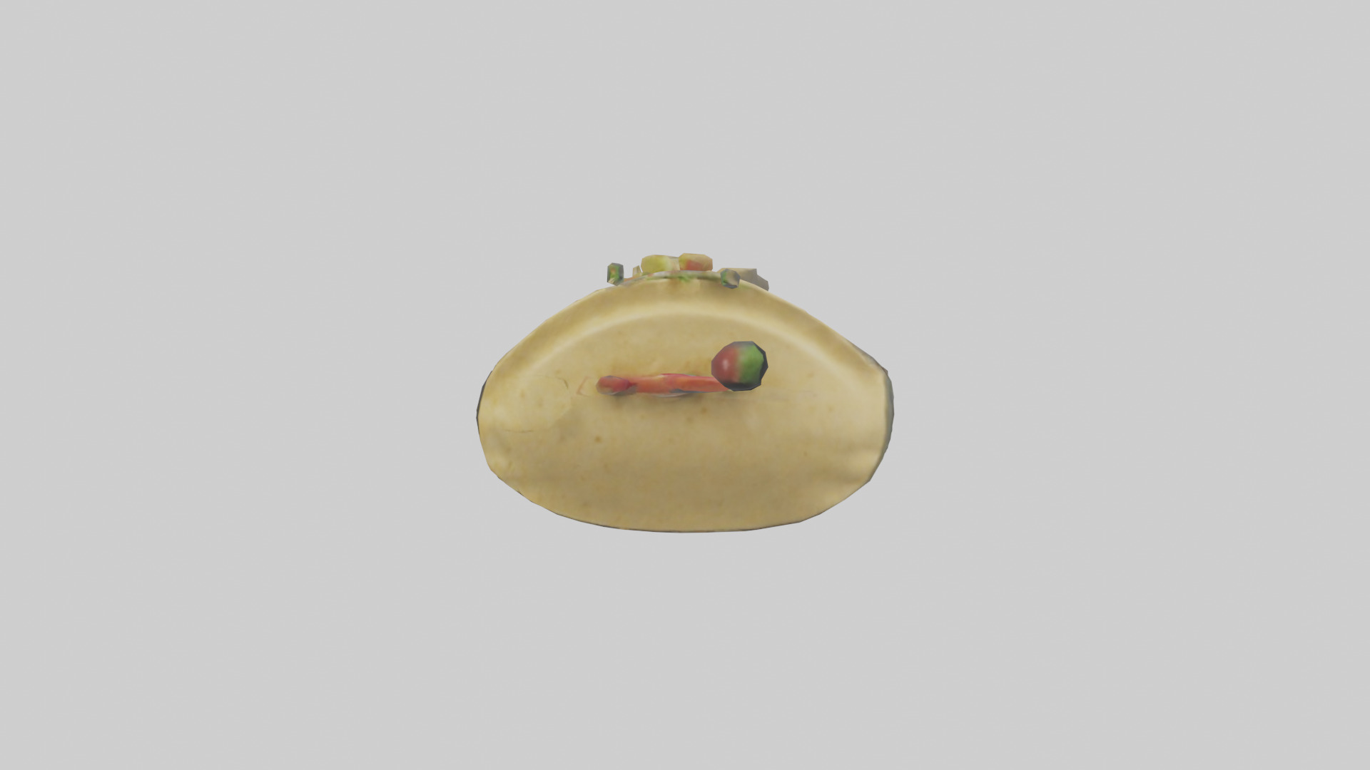 Hard shell taco model Low-poly 3D model_13