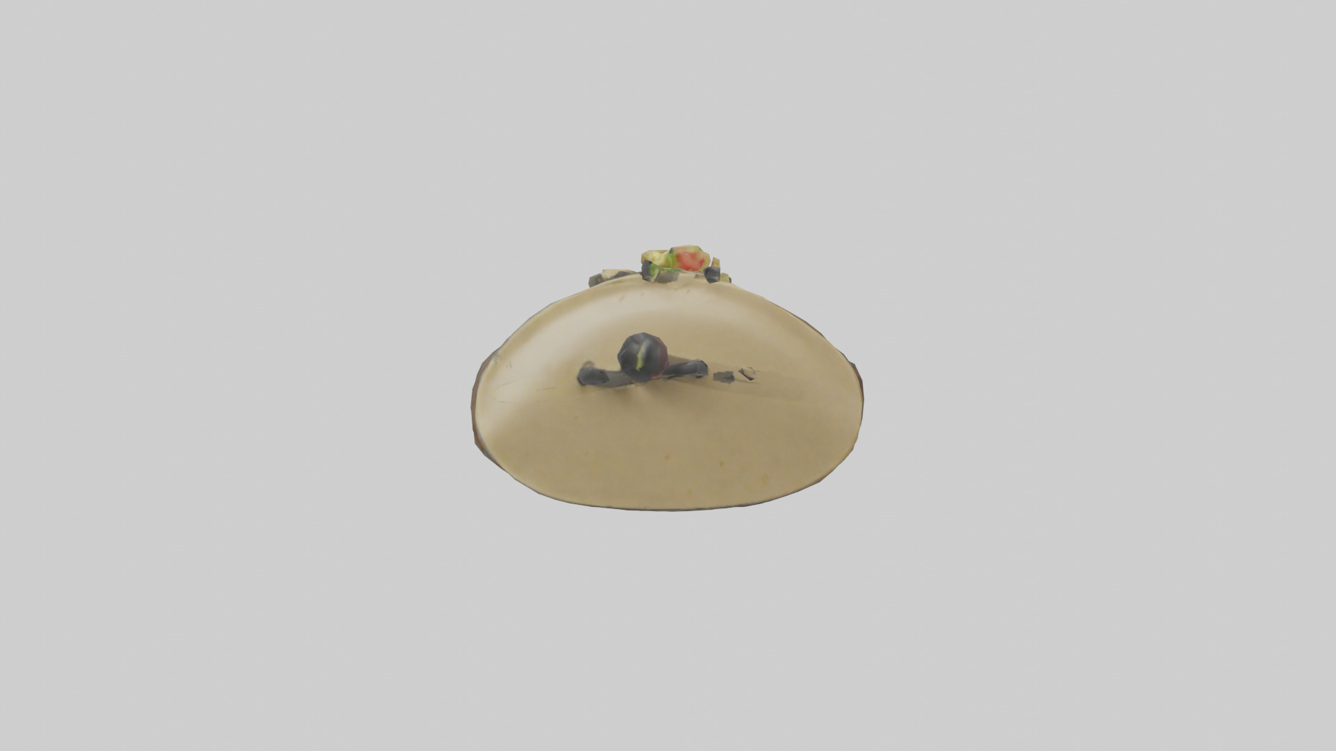 Hard shell taco model Low-poly 3D model_12