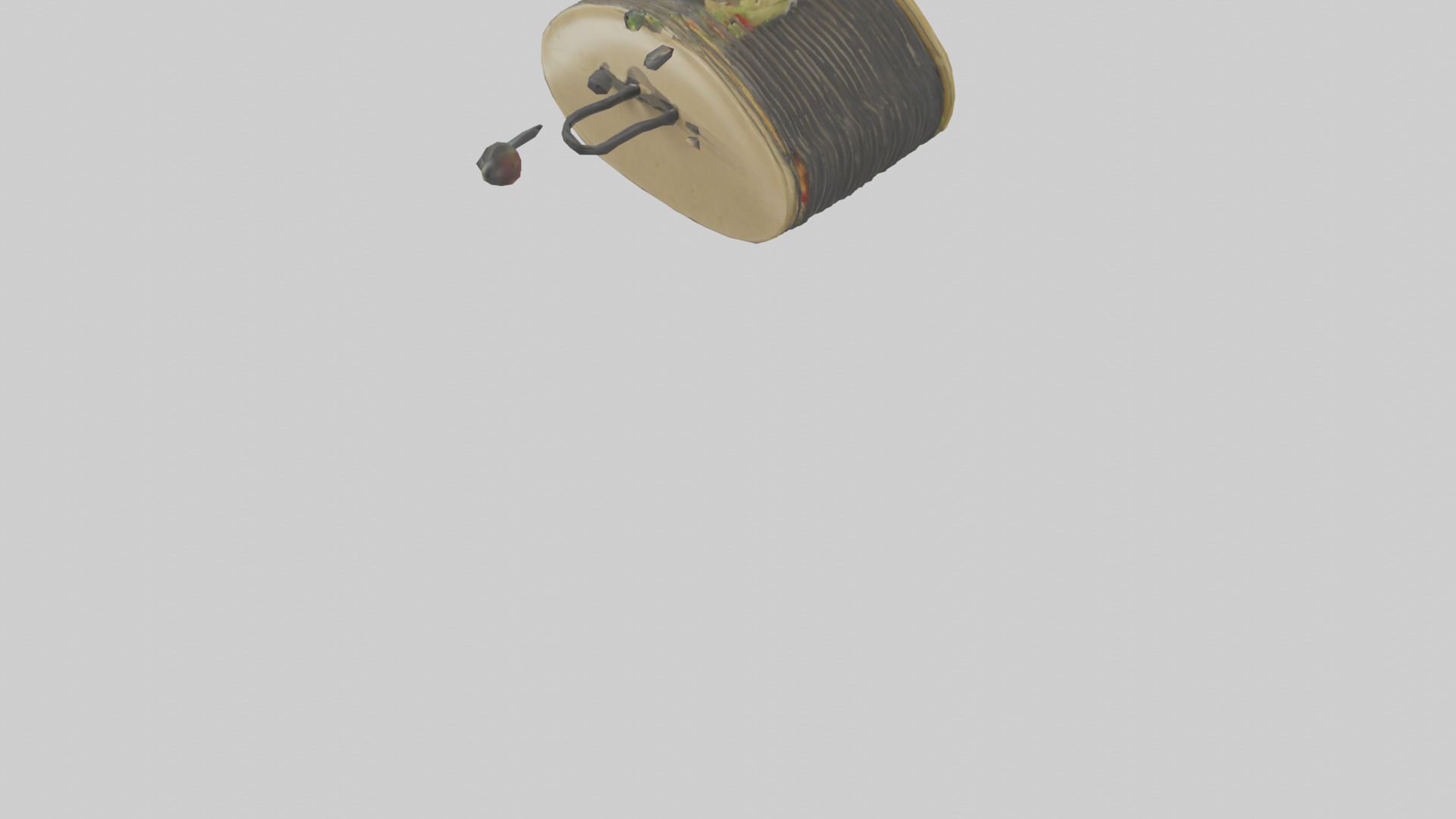 Hard shell taco model Low-poly 3D model_3