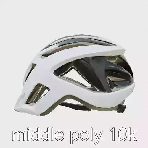 Aerodynamic Cycling Helmet Model with Air Resistance Reduction Low-poly 3D model