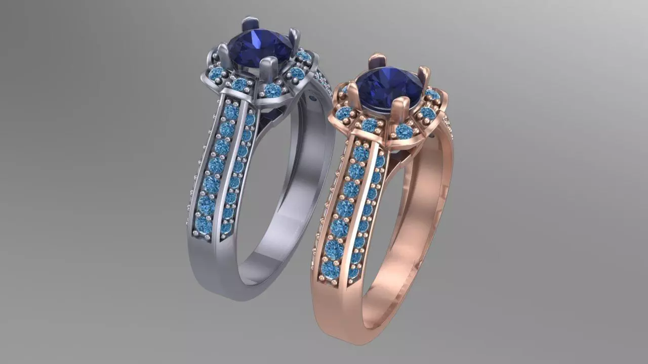 3line jewelry diamond 2nd 3D print model