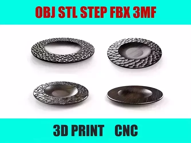 Unique Plate Design   Custom model for CNC 3D Print