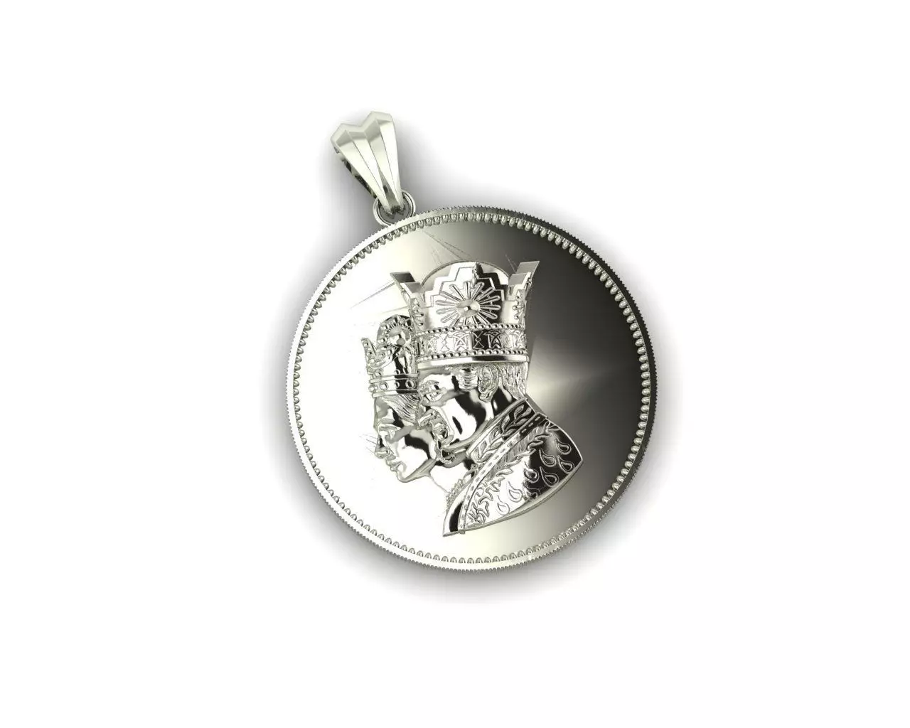 Shah and Farah Pahlavi Medal 3D print model_0