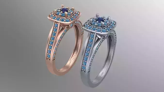 3line jewelry diamond 3rd 3D print model