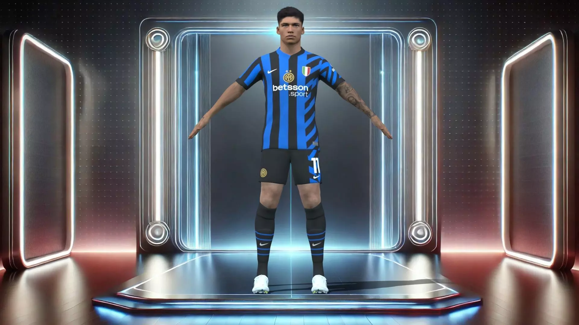 3D Rigged Joaquin Correa Inter Milan 2025 Low-poly 3D model