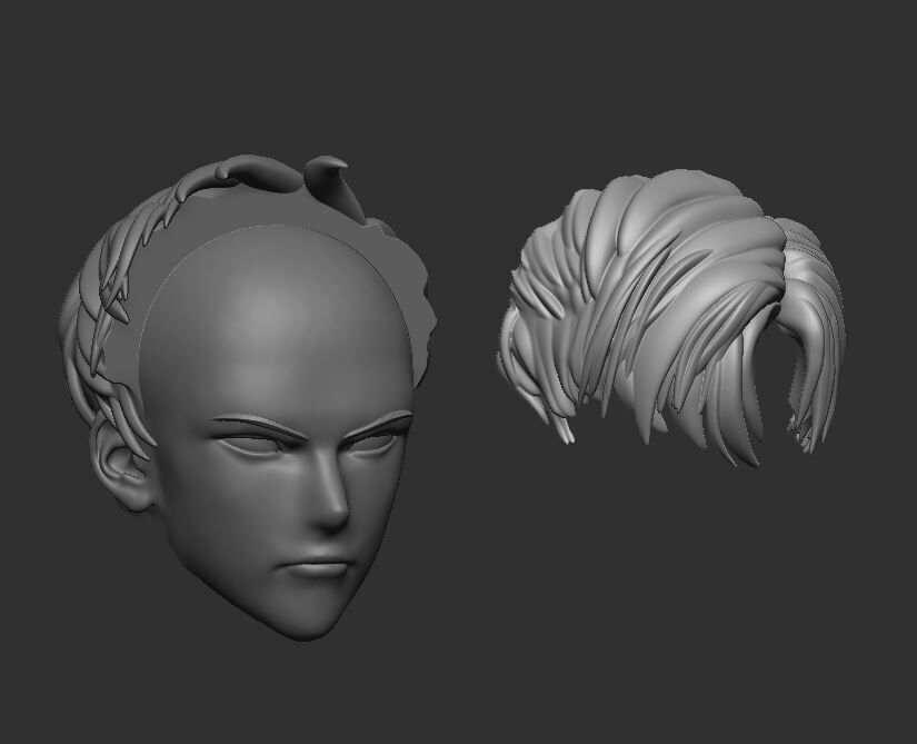 Sung Jin-woo Headsculpt for Action Figures 3D print model_2