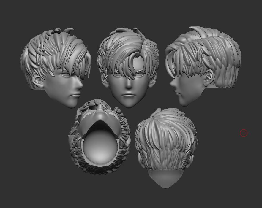 Sung Jin-woo Headsculpt for Action Figures 3D print model_1