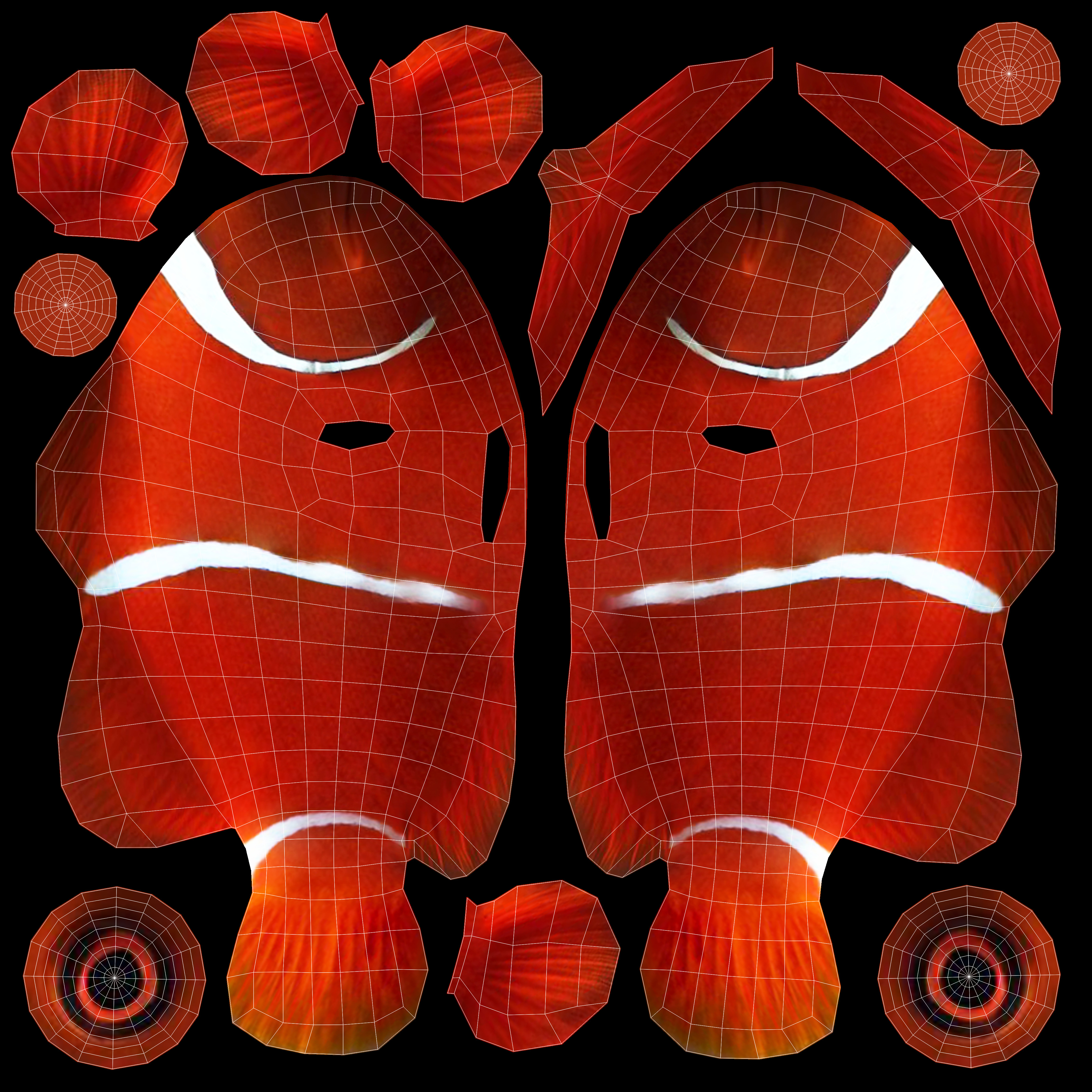 Low-Poly Clown Fish Animated  Low-poly 3D model_8