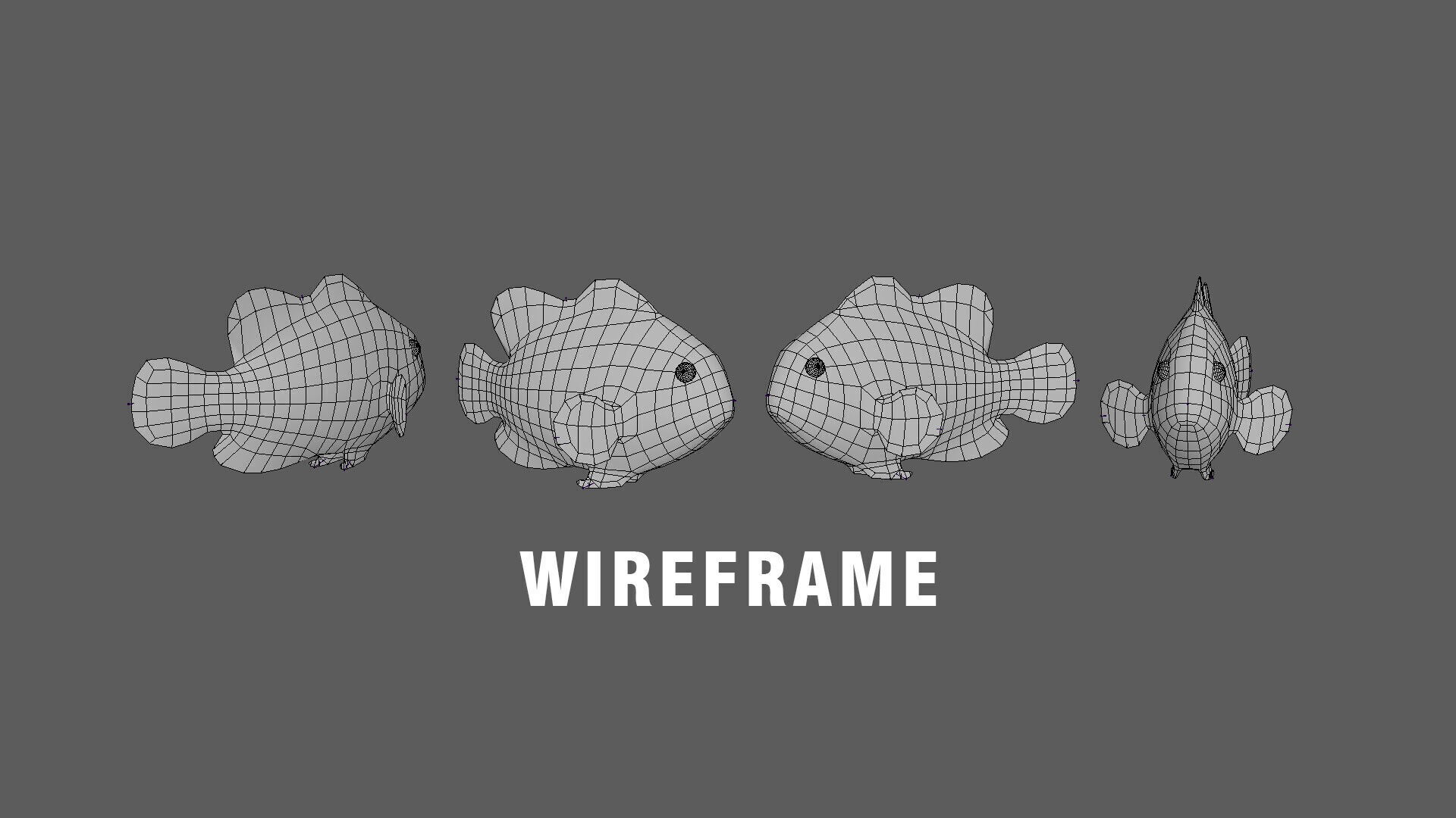 Low-Poly Clown Fish Animated  Low-poly 3D model_9