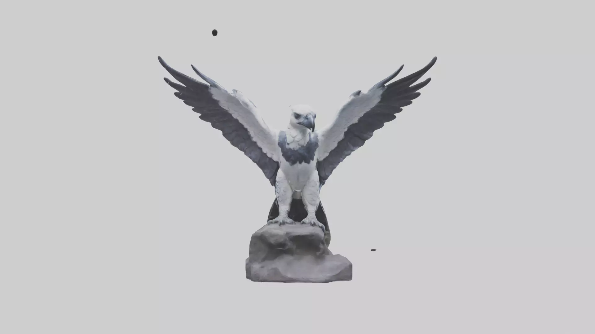 Harpy Eagle statue model Low-poly 3D model_0