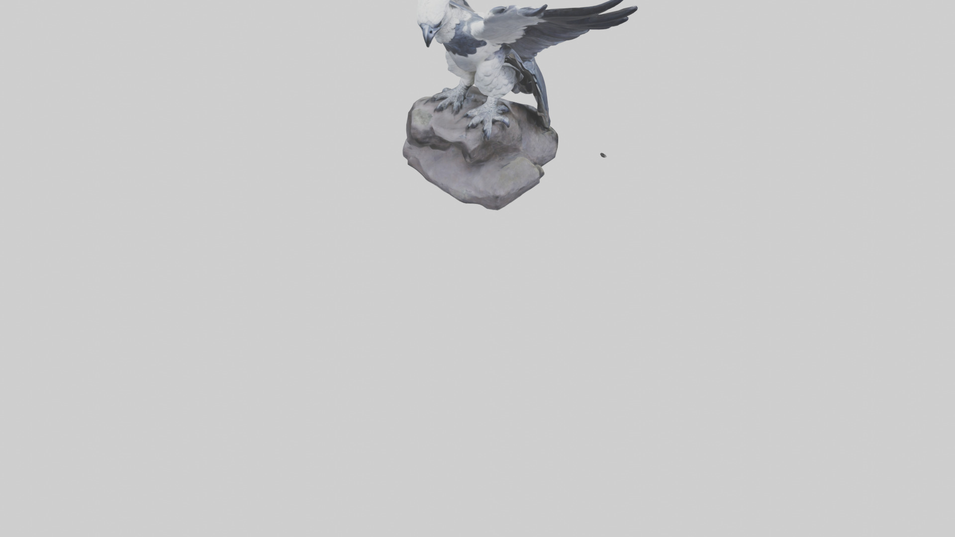 Harpy Eagle statue model Low-poly 3D model_4