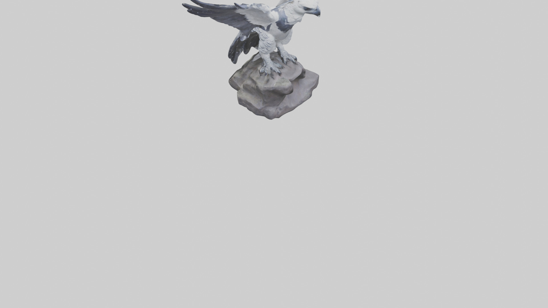 Harpy Eagle statue model Low-poly 3D model_3