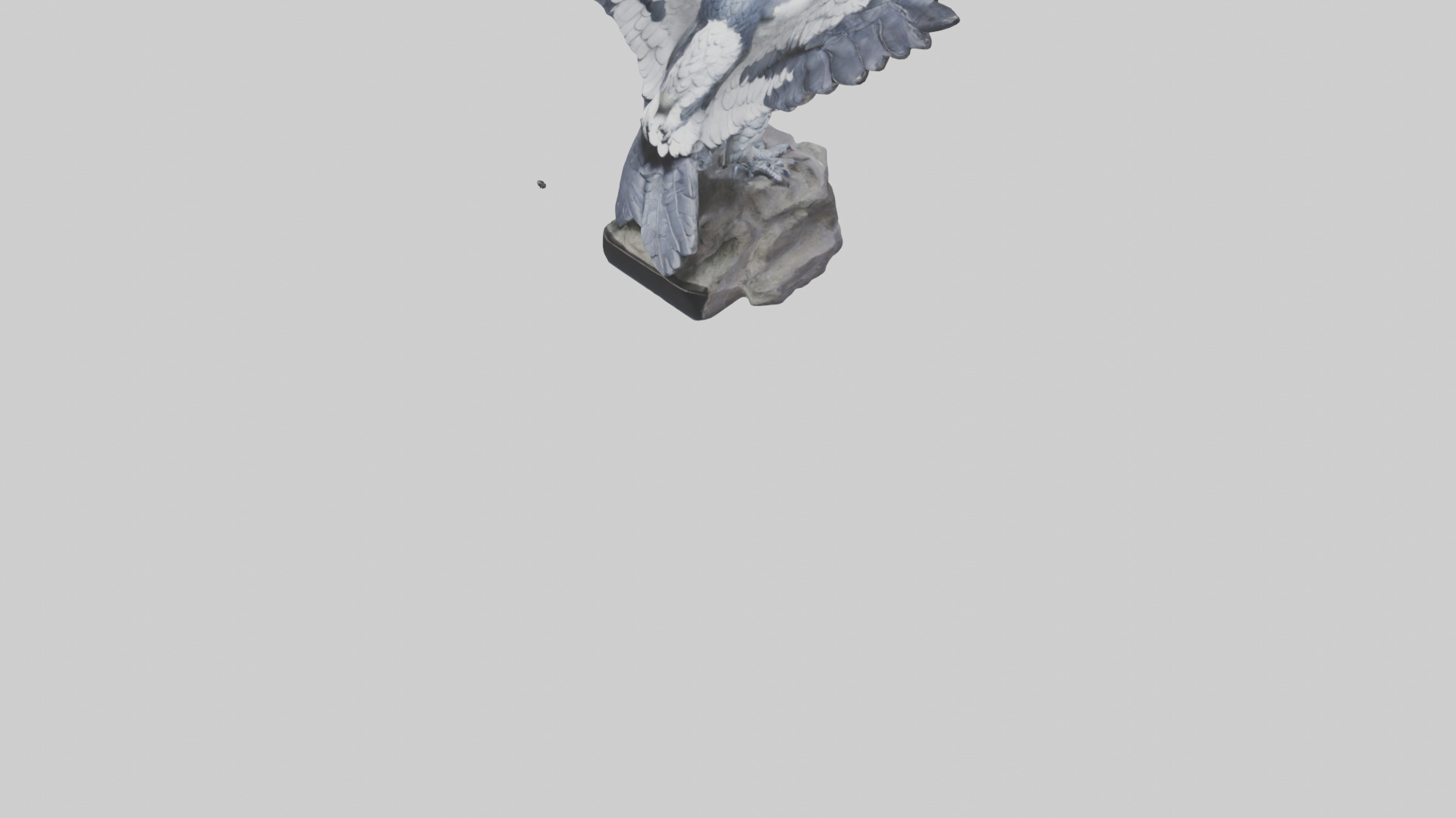Harpy Eagle statue model Low-poly 3D model_5