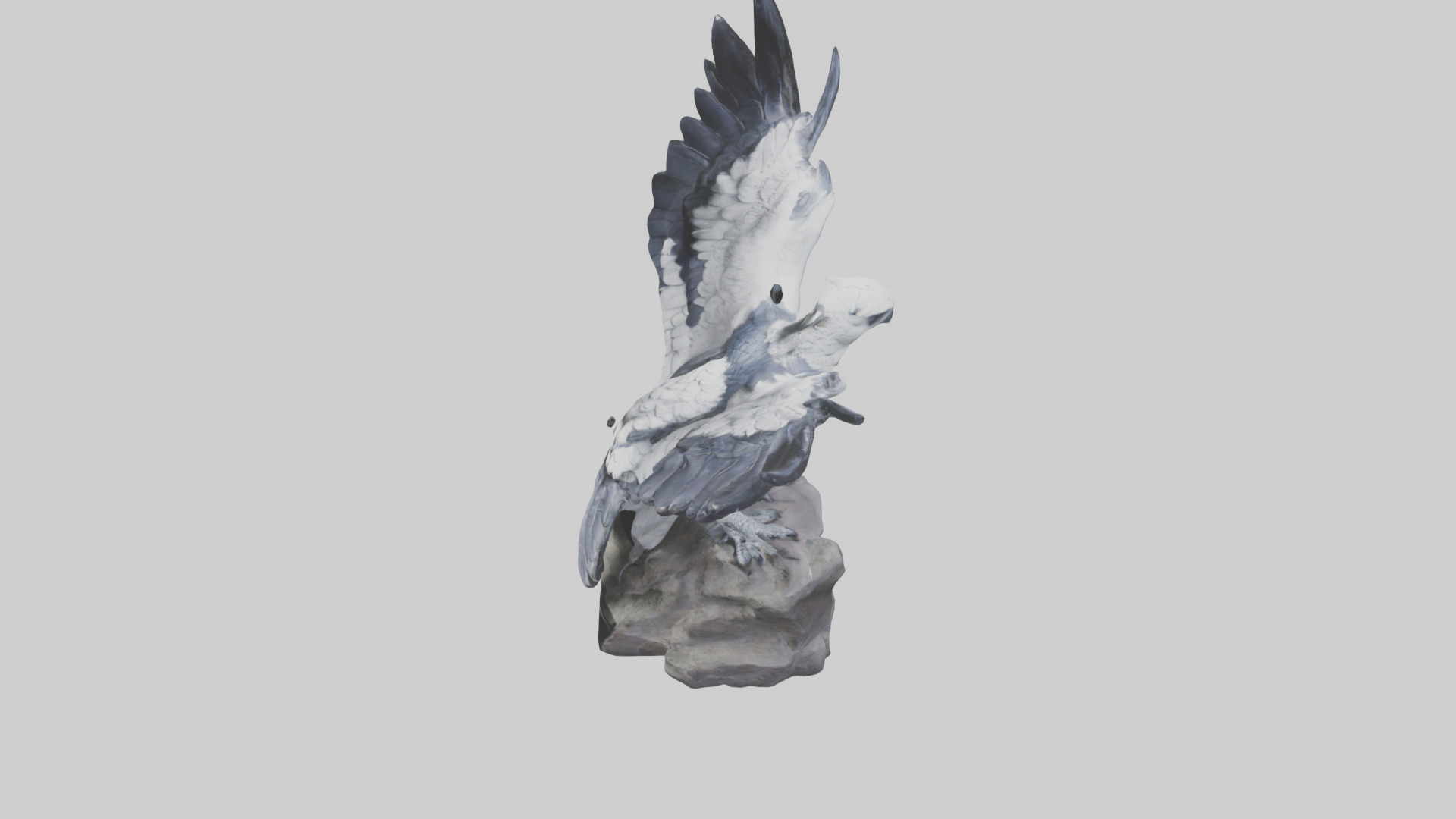 Harpy Eagle statue model Low-poly 3D model_17