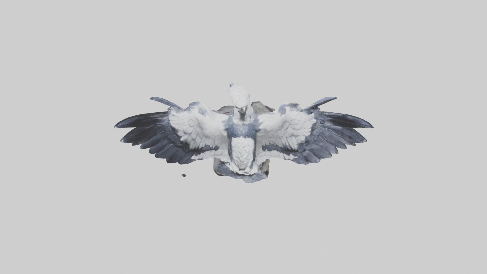Harpy Eagle statue model Low-poly 3D model_14