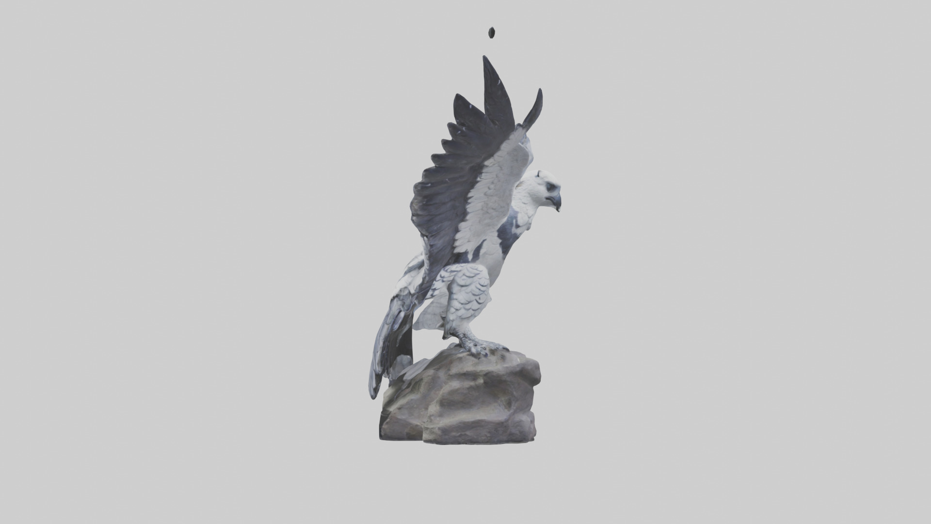 Harpy Eagle statue model Low-poly 3D model_12