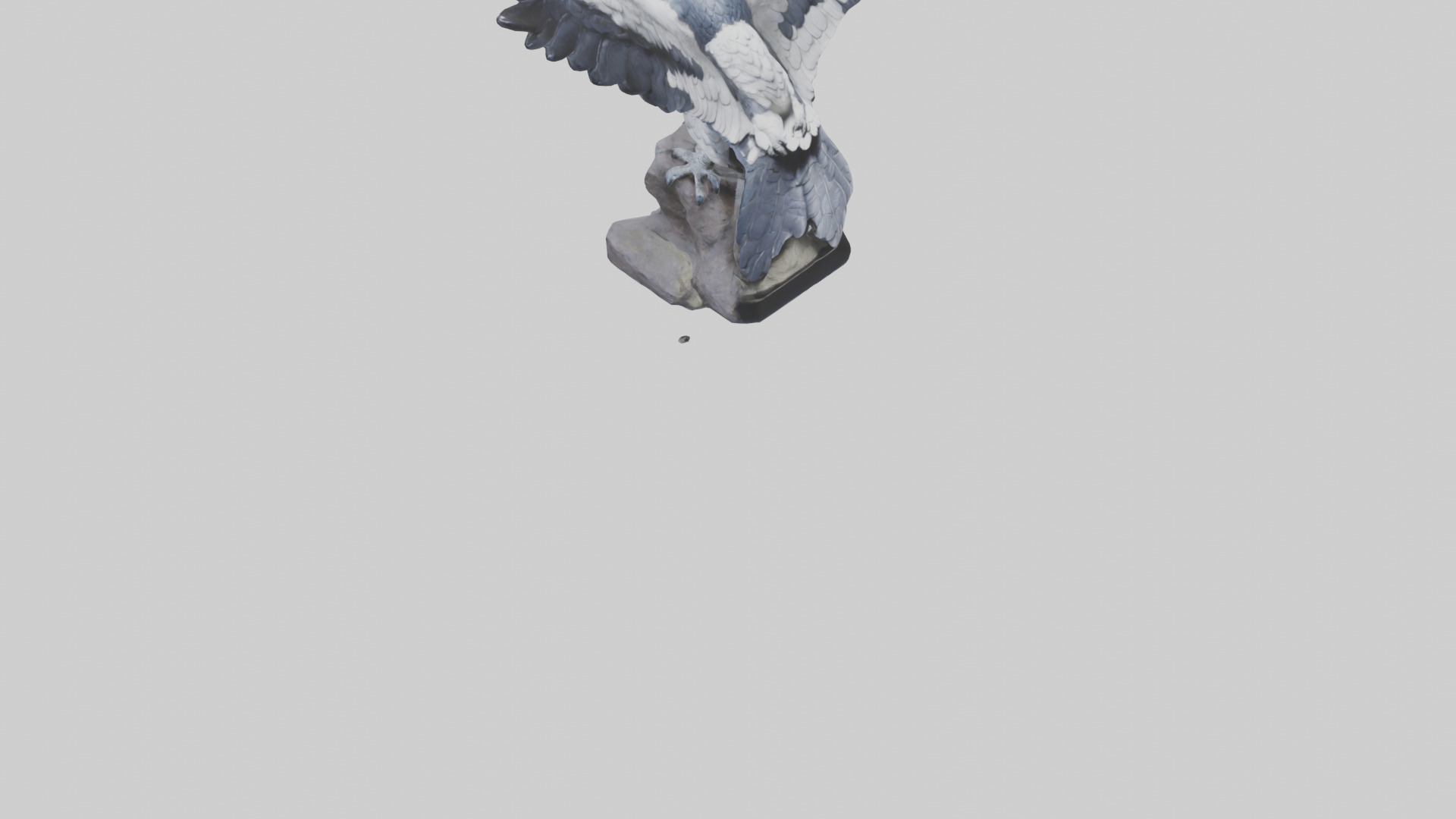 Harpy Eagle statue model Low-poly 3D model_6
