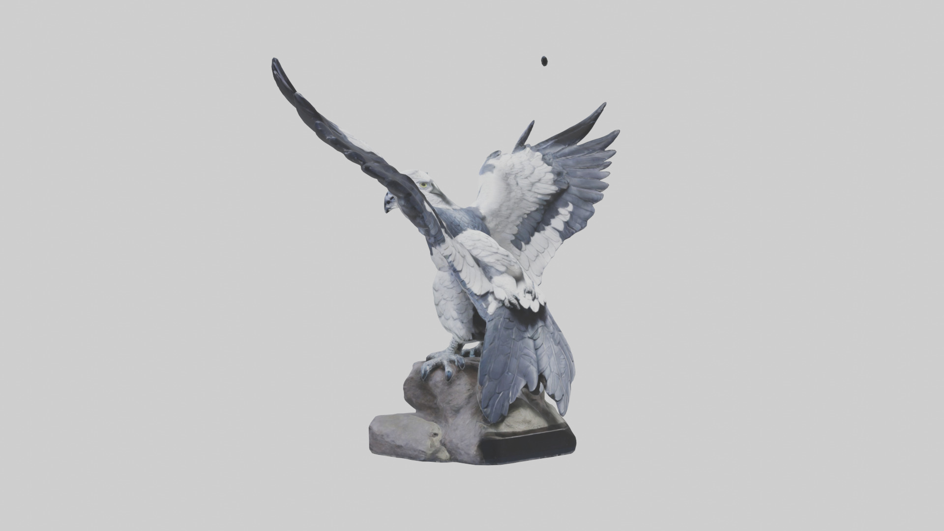 Harpy Eagle statue model Low-poly 3D model_11