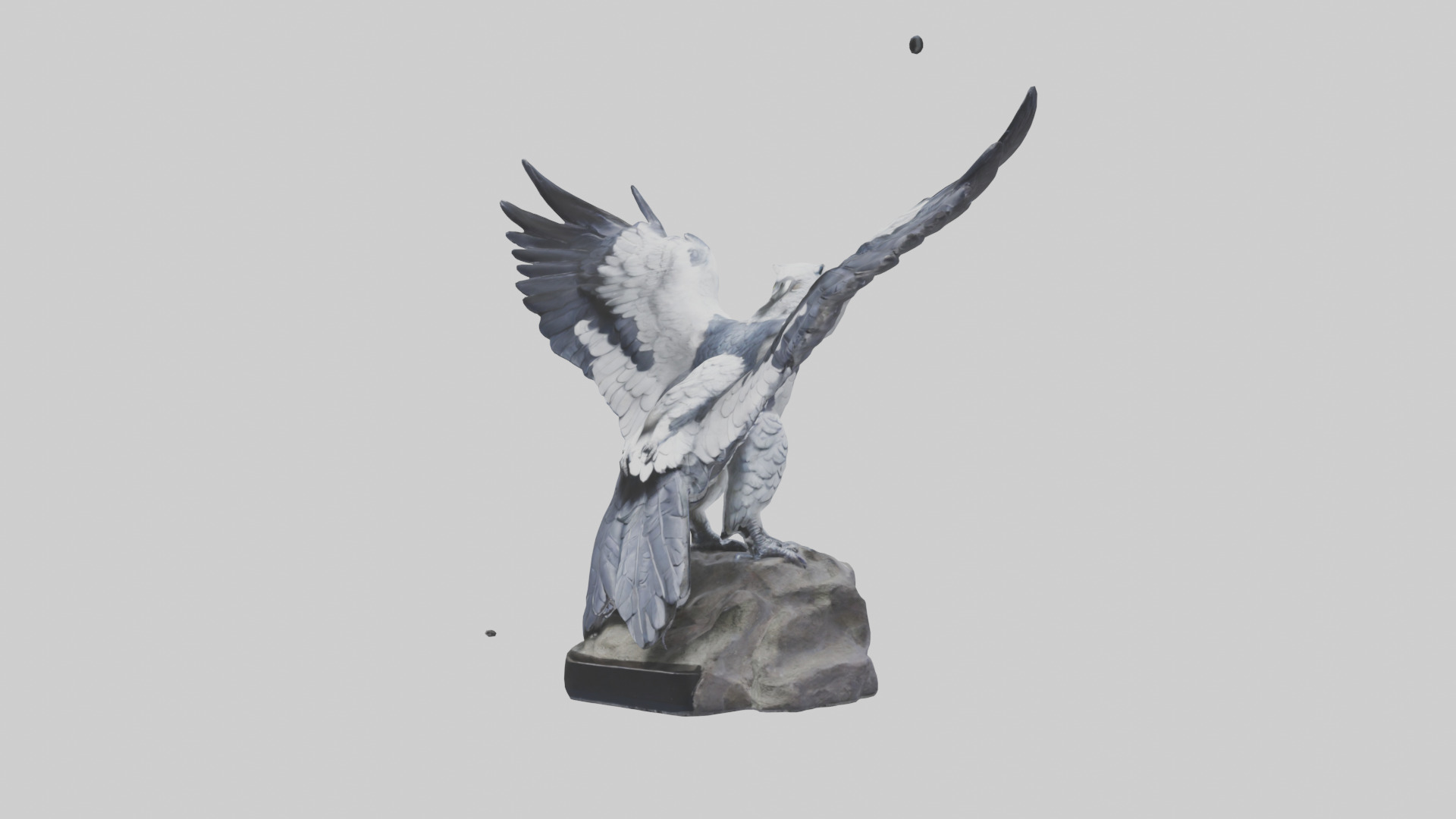 Harpy Eagle statue model Low-poly 3D model_10