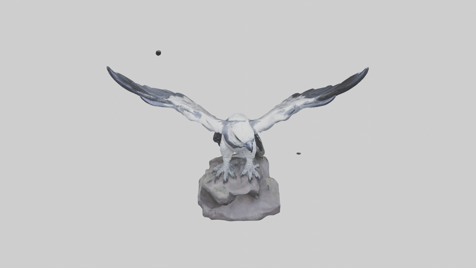 Harpy Eagle statue model Low-poly 3D model_15