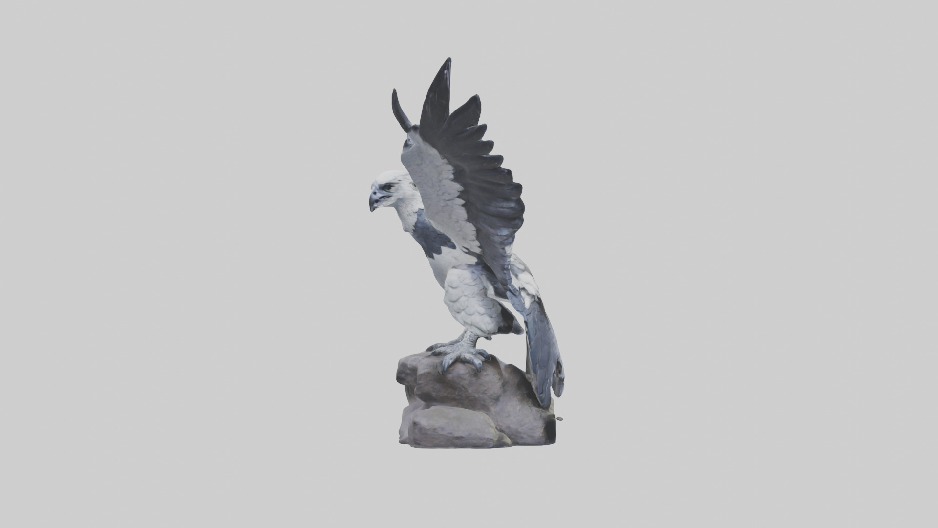 Harpy Eagle statue model Low-poly 3D model_13