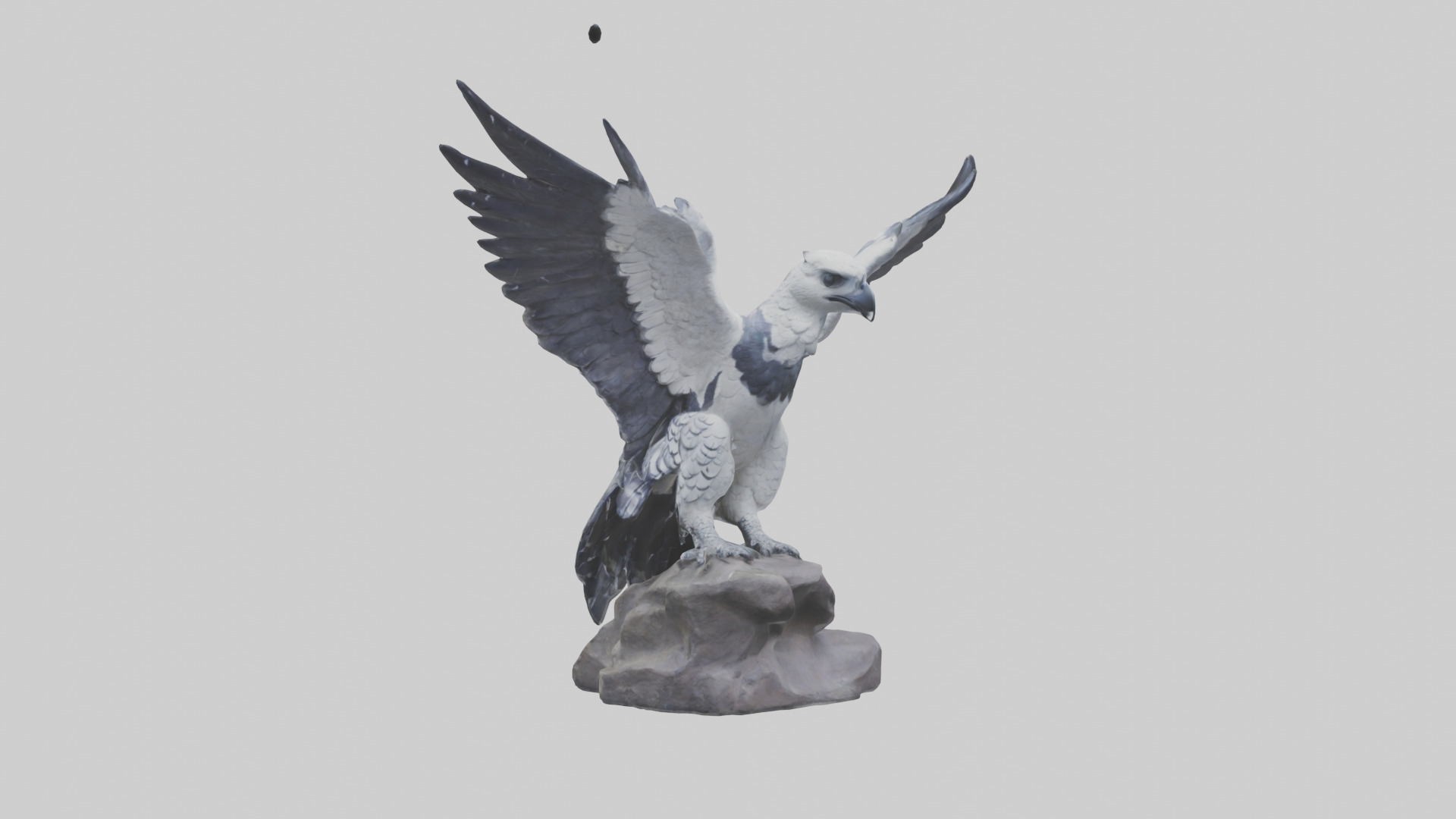 Harpy Eagle statue model Low-poly 3D model_1