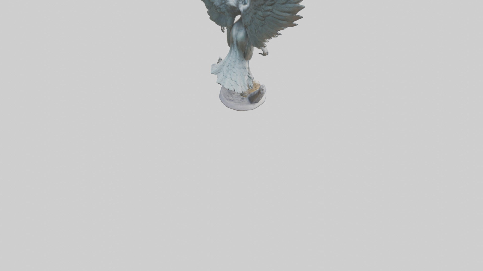 Harpy statue model Low-poly 3D model_4
