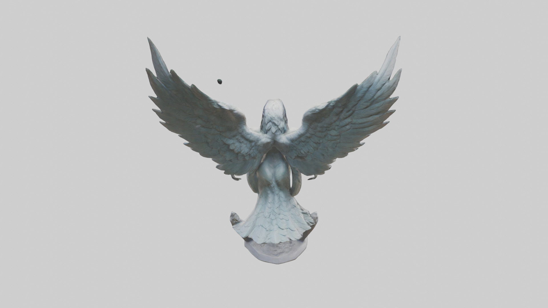 Harpy statue model Low-poly 3D model_15