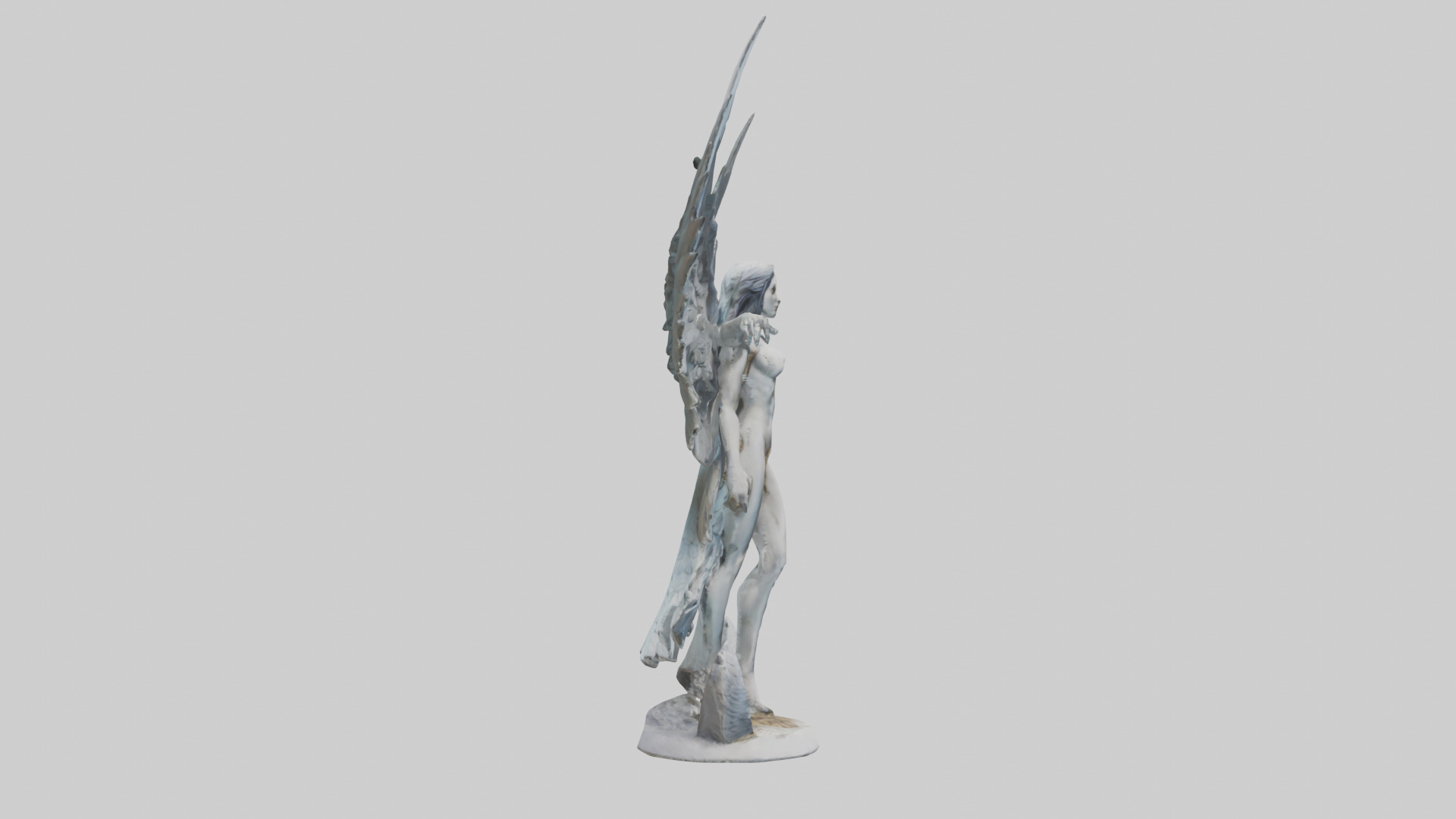 Harpy statue model Low-poly 3D model_13
