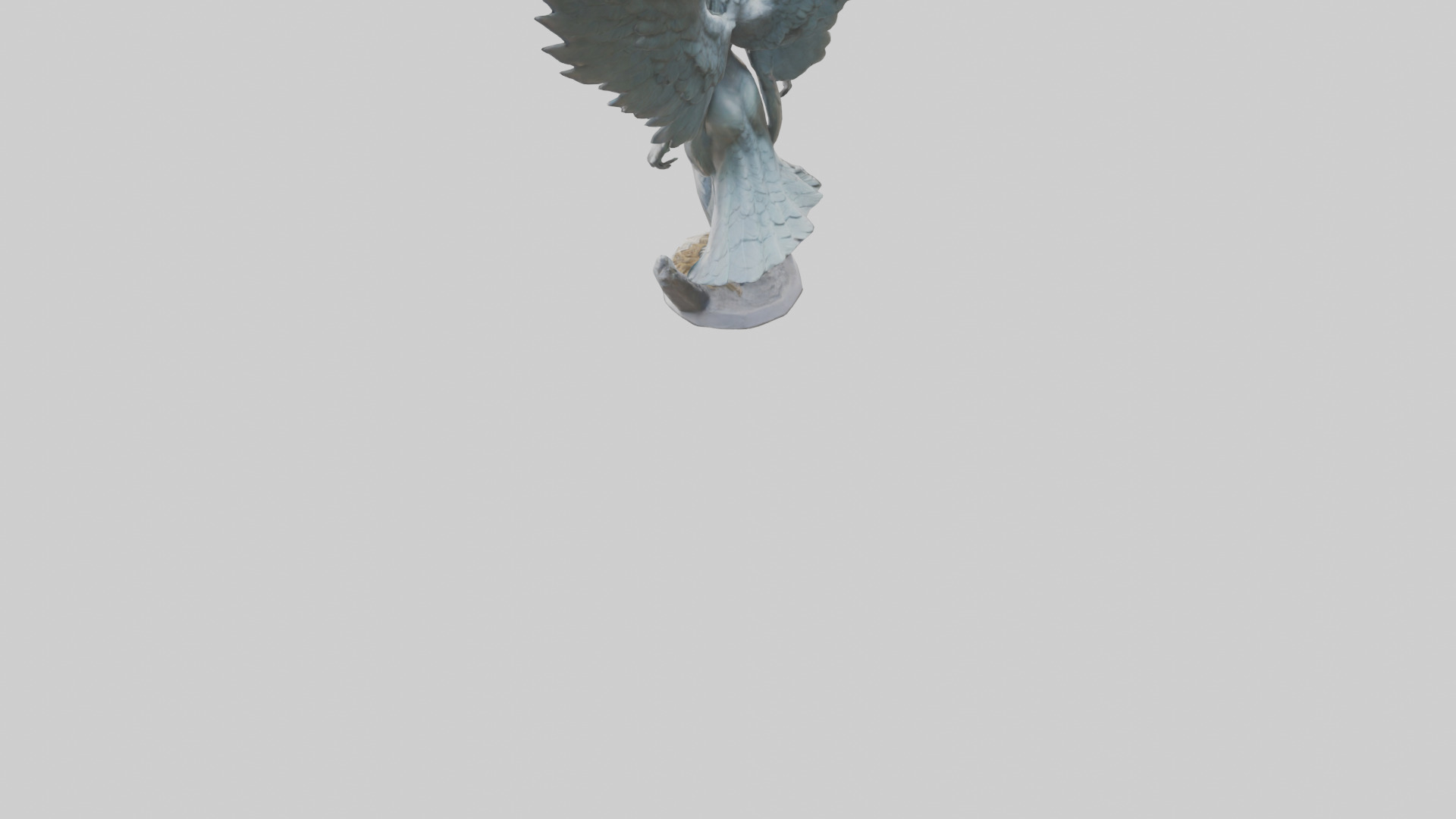 Harpy statue model Low-poly 3D model_3