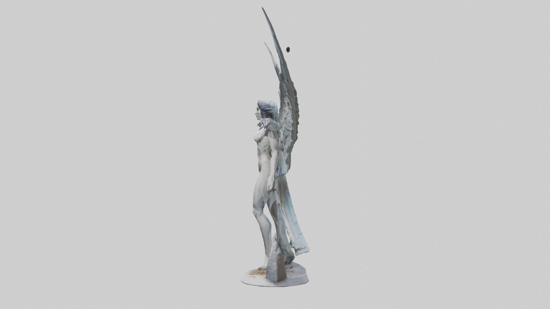 Harpy statue model Low-poly 3D model_12