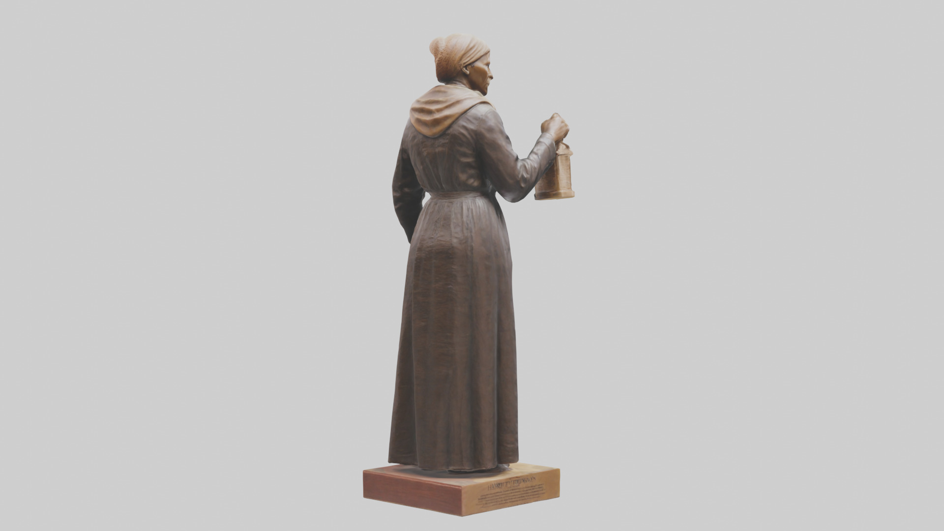 Harriet Tubman statue model Low-poly 3D model_2