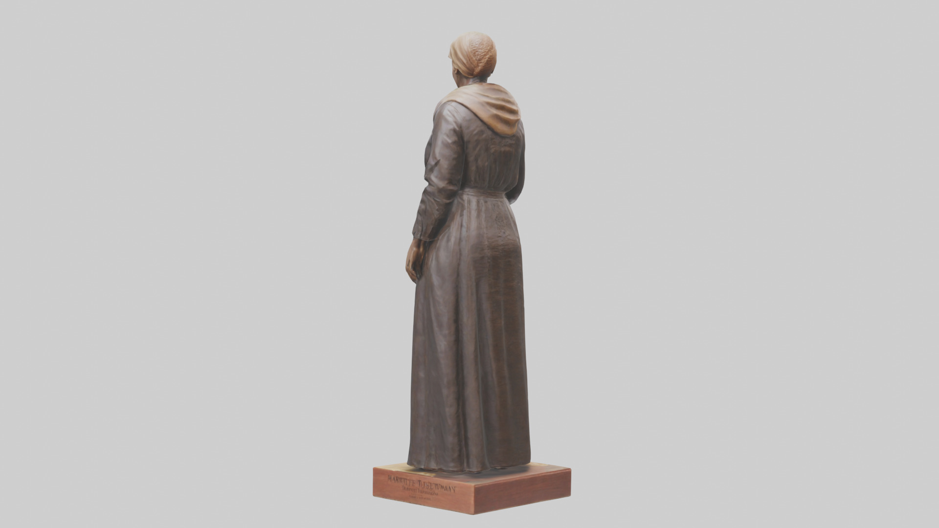 Harriet Tubman statue model Low-poly 3D model_1