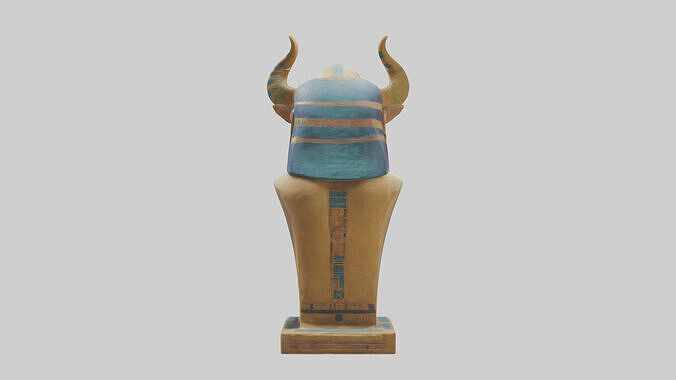 Hathor statue model Low-poly 3D model