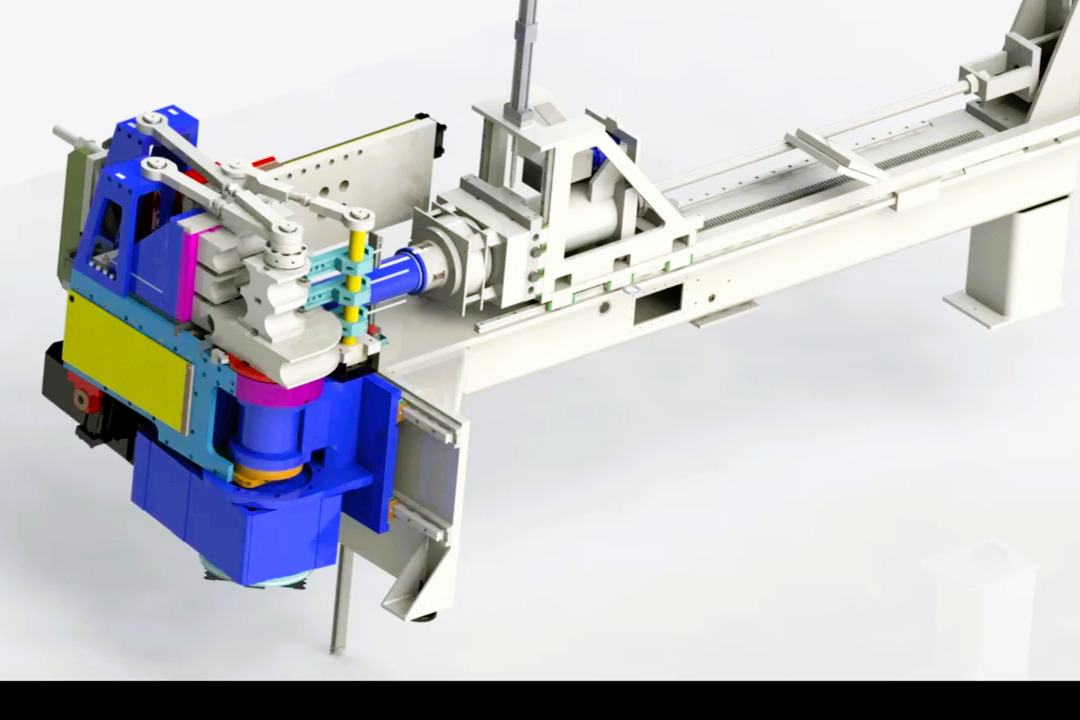 Automatic CNC Pipe Bending Machine 3D model_1