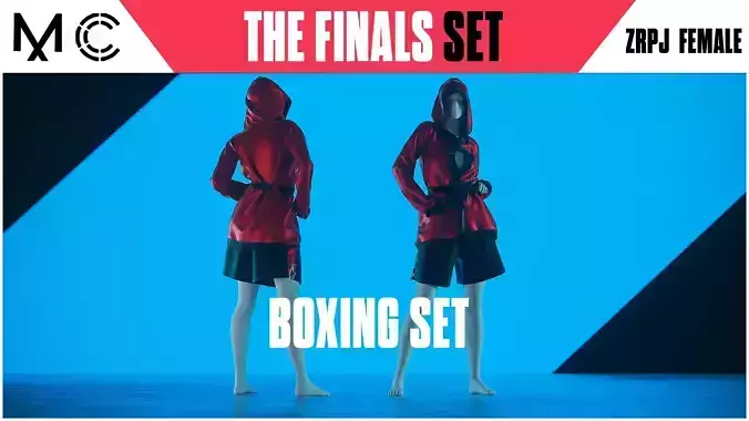 THE FINALS Boxing set  Female Clothes Outfit - Jacket Pants  3D model