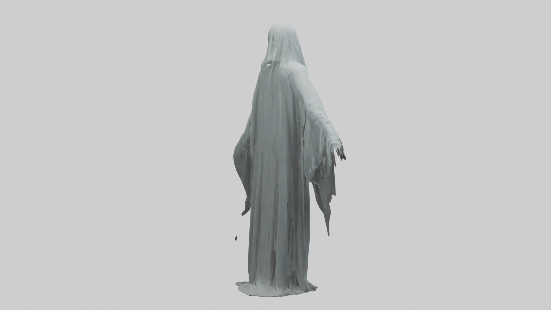 Haunted ghost model Low-poly 3D model_2