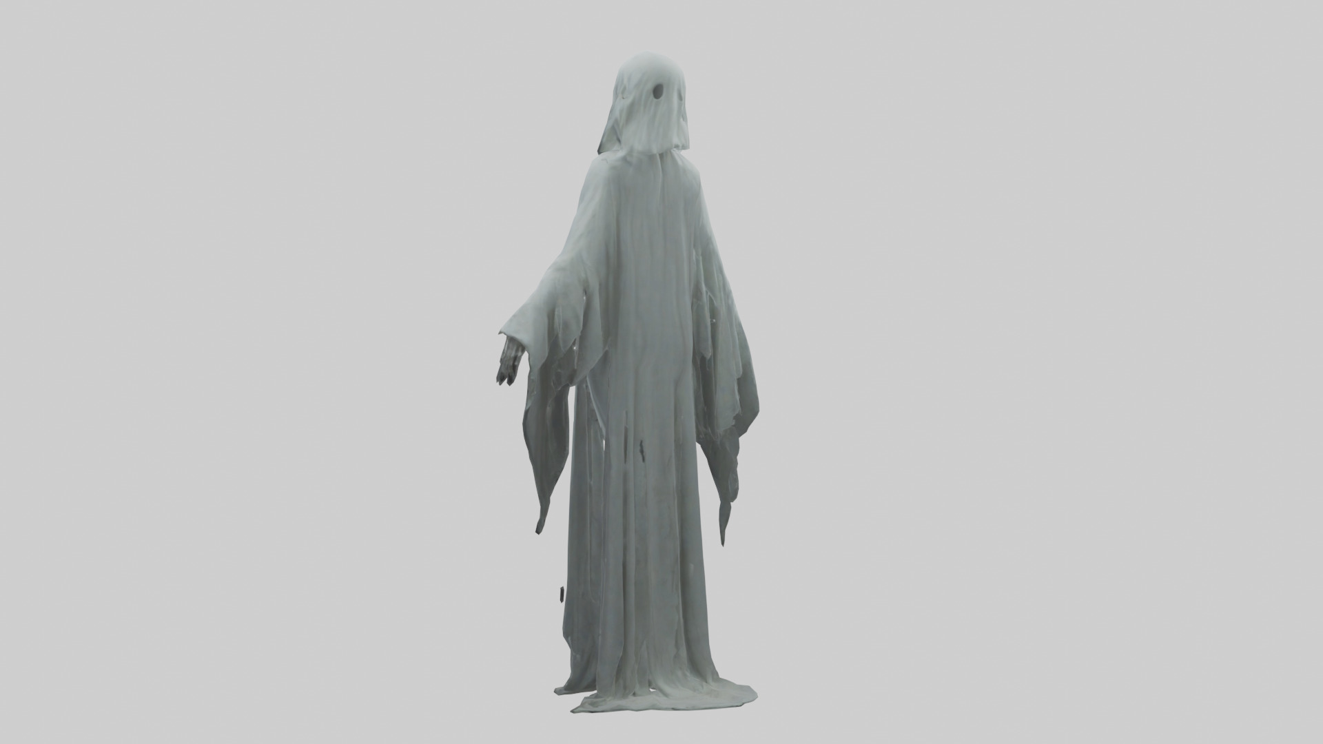 Haunted ghost model Low-poly 3D model_1