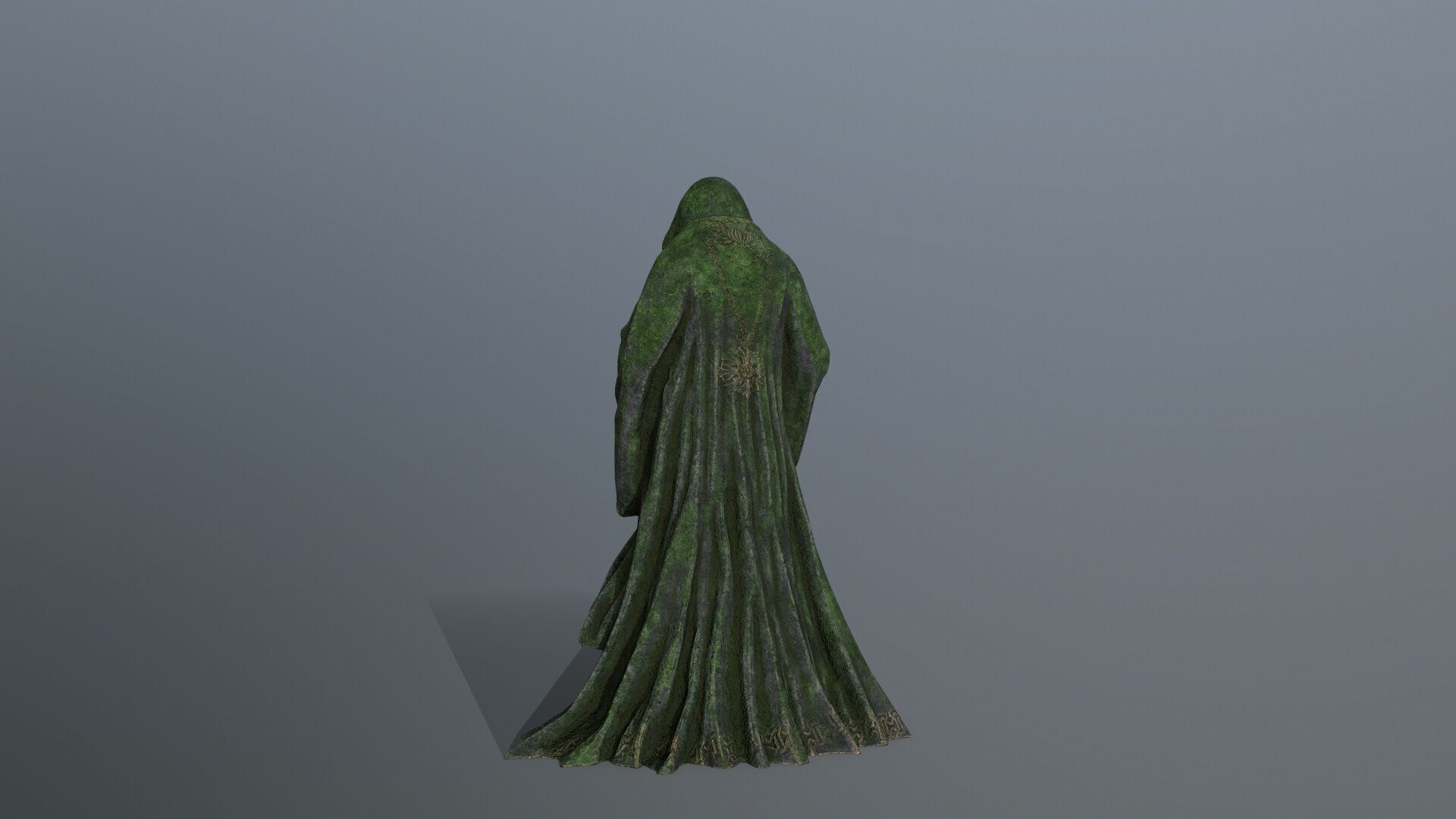 Dark statue Low-poly 3D model_7