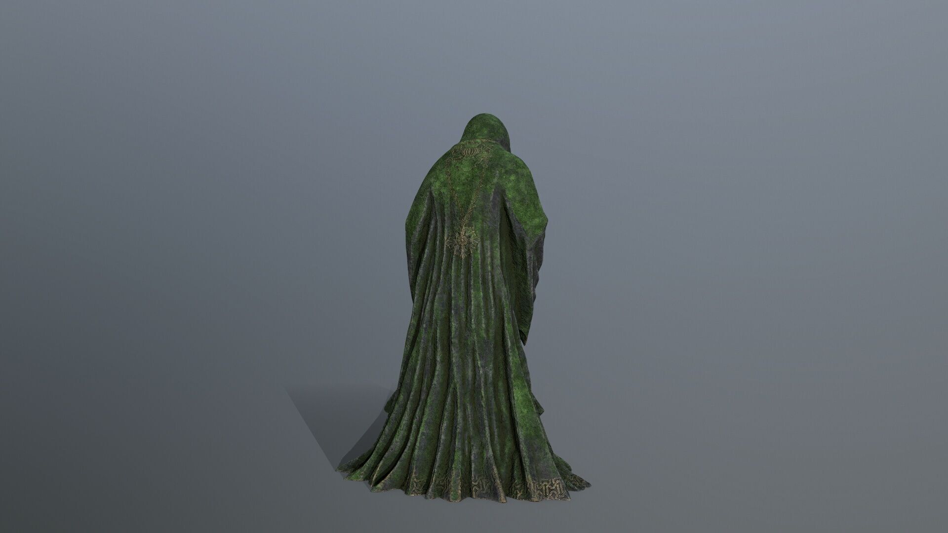Dark statue Low-poly 3D model_8