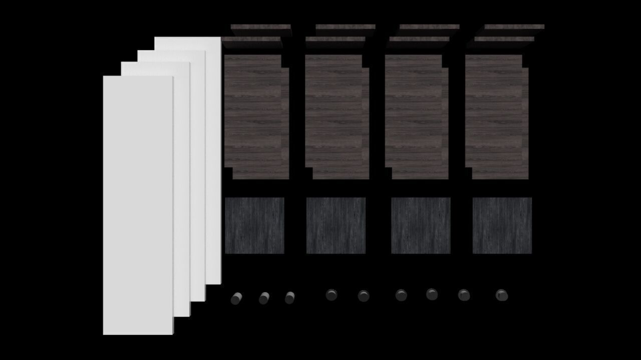 Modern Corner Bookcase 3D model_28