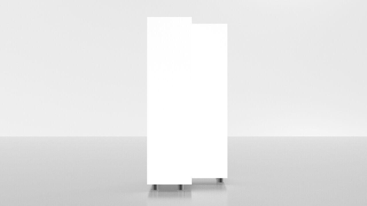 Modern Corner Bookcase 3D model_12