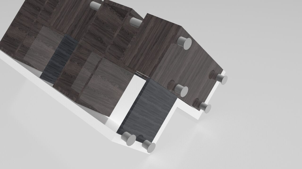 Modern Corner Bookcase 3D model_25